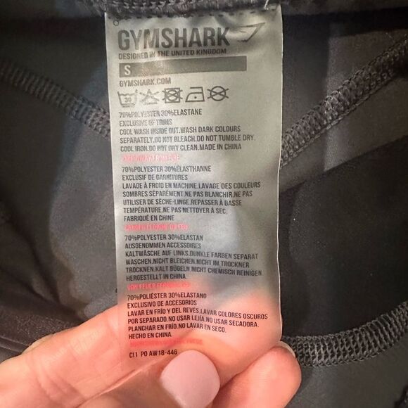 Gymshark Black & Gray High Rise Athletic Leggings Women's Size Small - Picture 6 of 7